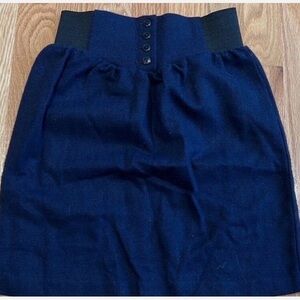 Vintage RUSS for girls Elegant Navy Blue wool Skirt size 4
